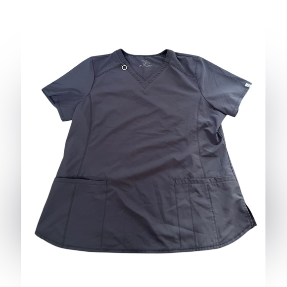Cherokee Tops - Cherokee Infinity Mock Wrap Scrub Top Extra Large XL Gray